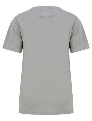 Rapids Motif Cotton Jersey T-Shirt in Griffin Grey - Tokyo Laundry