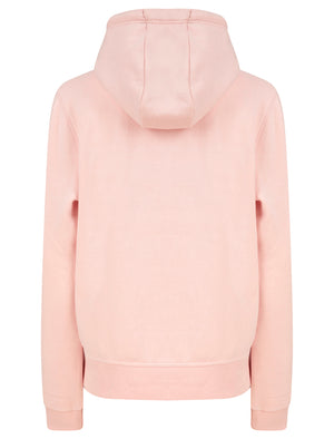 Alto Zip Through Fleece Hoodie With Borg Lined Hood in Chalk Pink - Tokyo Laundry