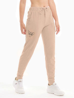Brandy Brushback Fleece Cuffed Joggers in Cameo Rose - Tokyo Laundry