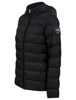 Markle Quilted Hooded Puffer Jacket in Black - Tokyo Laundry
