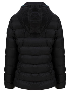 Markle Quilted Hooded Puffer Jacket in Black - Tokyo Laundry