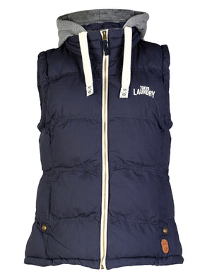 Brookdale Quilted Puffer Gilet with Hood in Indigo - Tokyo Laundry