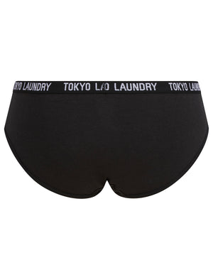 Ada (3 Pack) Cotton Assorted Briefs in Light Grey Marl / Bright White / Jet Black - Tokyo Laundry