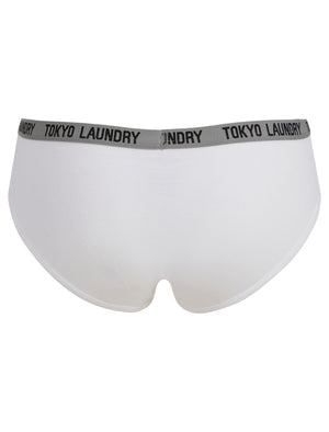 Ada (3 Pack) Cotton Assorted Briefs in Light Grey Marl / Bright White / Jet Black - Tokyo Laundry