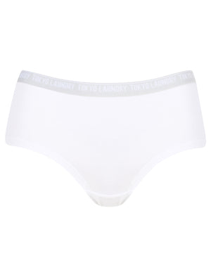 Lucy (5 Pack) Assorted Hipster Briefs in Jet Black / Light Grey Marl / Evening Sand / Bright White / Hushed Violet - Tokyo Laundry