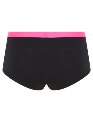 Dot 2 (5 Pack) Assorted Hipster Briefs in Fuchsia Purple / Poppy Red / Jet Black - Tokyo Laundry