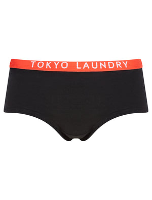 Dot 2 (5 Pack) Assorted Hipster Briefs in Fuchsia Purple / Poppy Red / Jet Black - Tokyo Laundry