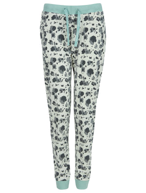 Leopard Mix Print 2PC Cotton Lounge Pyjama Set in Gardenia White - Tokyo Laundry