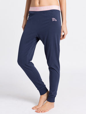 Olivia Cotton Lounge Pants in Eclipse Blue - Tokyo Laundry