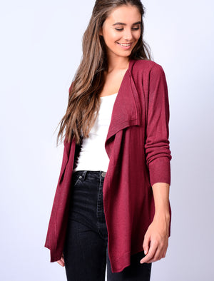 PT Grant Waterfall Cardigan in Wildberry - Plum Tree