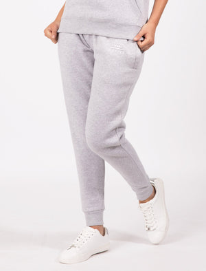 Albany Slim Fit Cuffed Joggers In Light Grey Marl - Tokyo Laundry Active