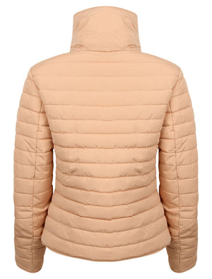 Honey Funnel Neck Quilted Jacket in Blush Pink - Tokyo Laundry