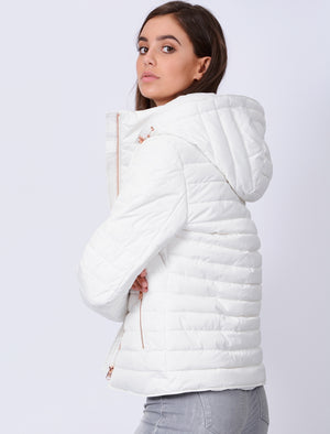 Ginger Quilted Hooded Jacket in Ivory - Tokyo Laundry