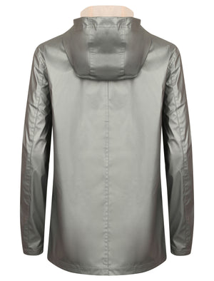 TL Seagull Hooded PU Coat in Matte Silver - Tokyo Laundry