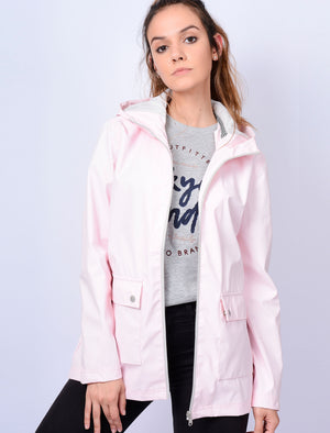 TL Seagull Hooded PU Coat in Blushing Bride - Tokyo Laundry