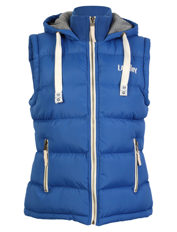 Henrietta Blue Hooded Gilet - Tokyo Laundry
