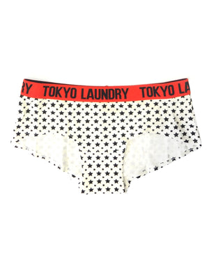 Ariana (3 Pack) Assorted Print Short Briefs In Ivory / Black - Tokyo Laundry