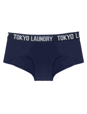 Ariana (3 Pack) Assorted Print Short Briefs In Ivory / Blue - Tokyo Laundry