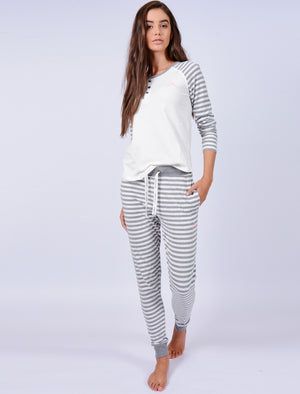 Flora Striped 2pc Lounge Set in Ivory - Tokyo Laundry