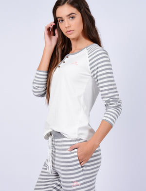 Flora Striped 2pc Lounge Set in Ivory - Tokyo Laundry