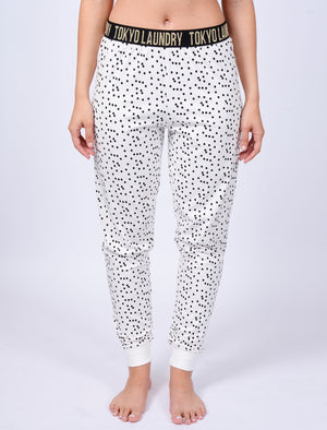 Alice Spot Print Cotton Lounge Pants in Ivory - Tokyo Laundry