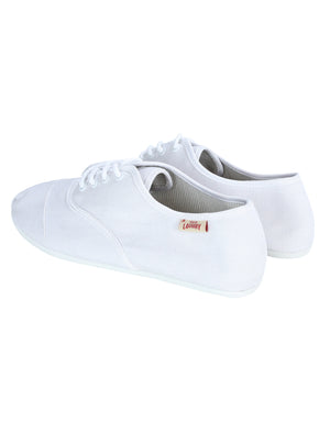Tokyo Laundry Tohoku White Canvas Plimsoll