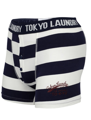Tokyo Laundry Graduate Sports Boxer Shorts in Optic White