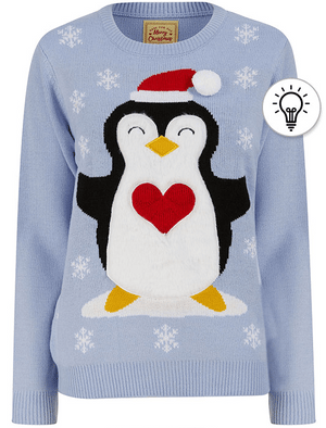 Penguin christmas jumper womens best sale