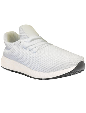 Womens Kaye Lace Up Fashion Trainers in White