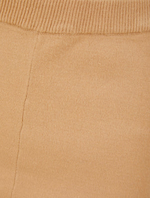 Fonteyn Star Motif 2pc Jersey Knit Matching Hoody & Pants Lounge Co-ord Set in Nougat Nut - Amara Reya