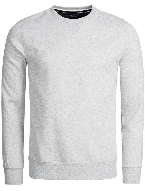 Jones Crew Neck Sweatshirt in Ecru Marl