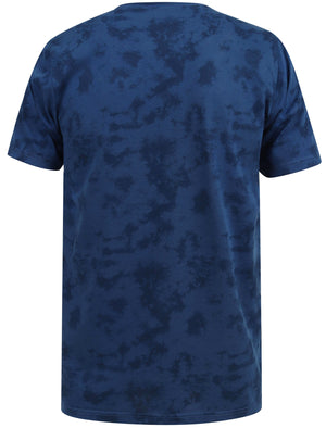 Alterman LA Motif Tie Dye Cotton Jersey T-Shirt In Nautical Blue - Dissident