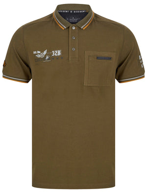 Ambush Cotton Jersey Polo Shirt With Chest Pocket In Grape Leaf - Dissident