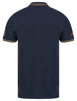 Ambush Cotton Jersey Polo Shirt With Chest Pocket In Sky Captain Navy - Dissident