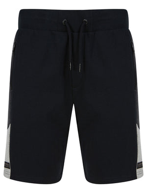 Araki 2 Brushback Fleece Jogger Shorts with Zip Pockets in Jet Black  - Dissident