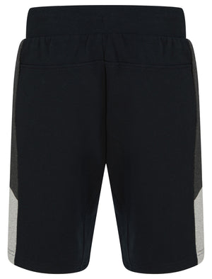 Araki 2 Brushback Fleece Jogger Shorts with Zip Pockets in Jet Black  - Dissident