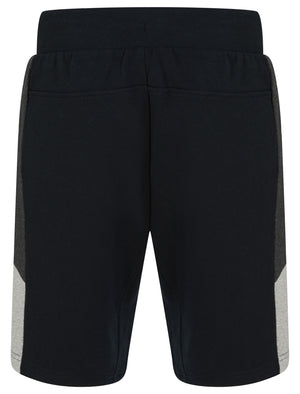 Araki 2 Brushback Fleece Jogger Shorts with Zip Pockets in Jet Black  - Dissident