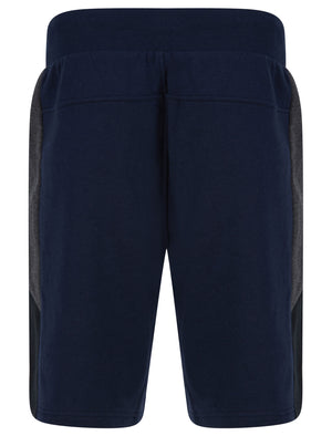Araki 2 Brushback Fleece Jogger Shorts with Zip Pockets in Sky Captain Navy  - Dissident