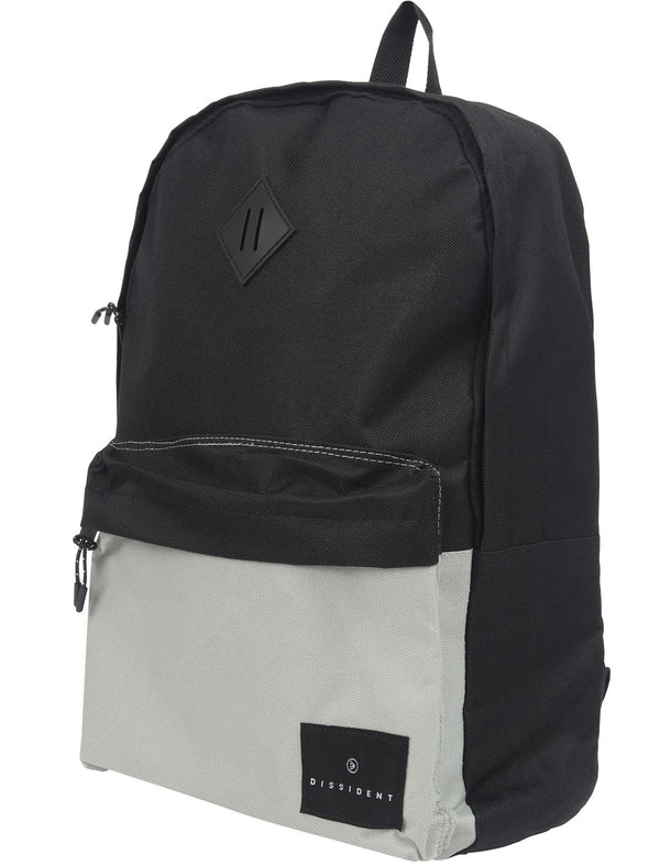 Black Rock Dessert Colour Block Canvas Backpack In Black - Dissident