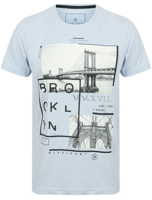 Bro Brooklyn Graphic Motif Cotton T-Shirt In Skyway - Dissident