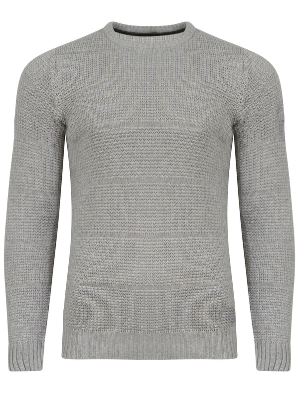 Gamma Crew Neck Knitted Jumper in Grey - Le Shark