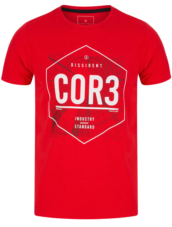 Hexx Motif Cotton Jersey T-Shirt In Barados Cherry - Dissident