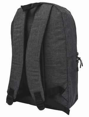 Intro Canvas Backpack with Front Pocket In Dark Grey Marl - Dissident