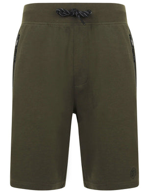 Matsuo Loopback Fleece Jogger Shorts with Zip Pockets in Green - Dissident