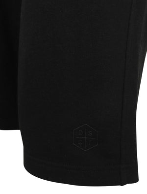 Matsuo Loopback Fleece Jogger Shorts with Zip Pockets in Jet Black - Dissident