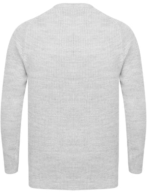 Mino Long Sleeve Wool Blend Knitted Jumper in Light Silver Marl - Dissident