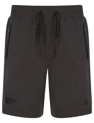 Pepys Brushback Fleece Jogger Shorts with Zip Pockets in Asphalt Grey - Dissident