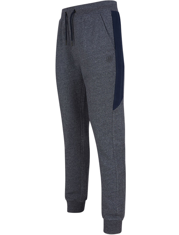 Perrins Grindle Brushback Fleece Cuffed Joggers in Navy - Dissident