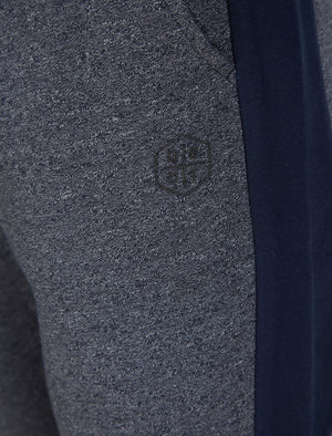 Perrins Grindle Brushback Fleece Cuffed Joggers in Navy - Dissident