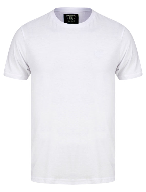 Pitch Crew Neck Cotton T-Shirt in Bright White - Kensington Eastside